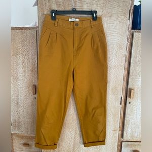 Mustard high-waisted pants